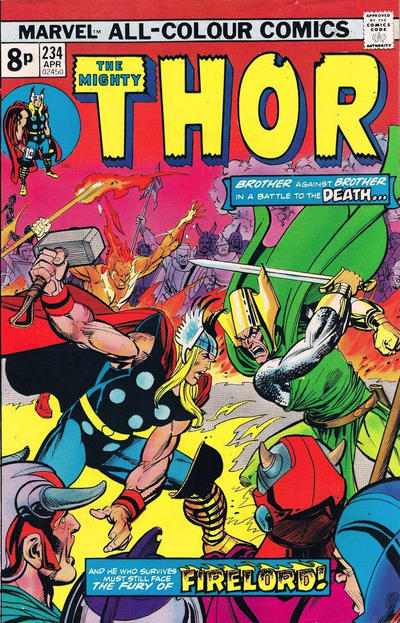 Cover for Thor (Marvel, 1966 series) #234 [British]