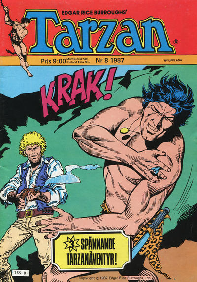 Cover for Tarzan (Atlantic Förlags AB, 1977 series) #8/1987
