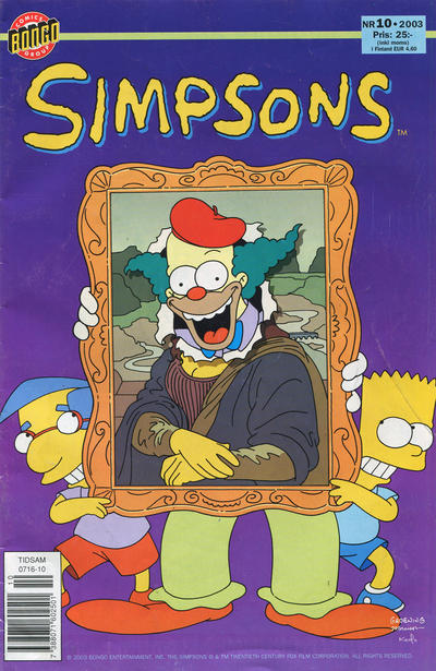Cover for Simpsons (Egmont, 2001 series) #10/2003
