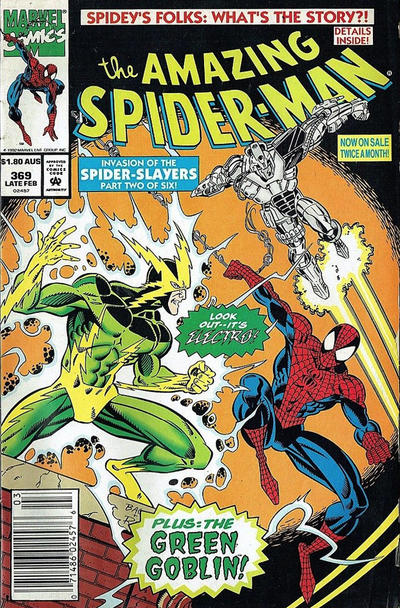 Cover for The Amazing Spider-Man (Marvel, 1963 series) #369 [Australian]