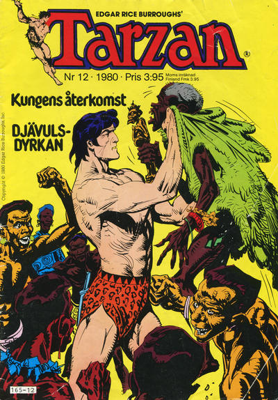 Cover for Tarzan (Atlantic Förlags AB, 1977 series) #12/1980