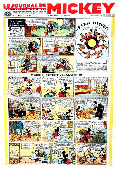 Cover for Le Journal de Mickey (Opera Mundi, 1934 series) #52