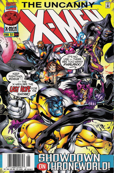 Cover for The Uncanny X-Men (Marvel, 1981 series) #344 [Newsstand]