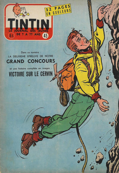 Cover for Le journal de Tintin (Le Lombard, 1946 series) #45/1956
