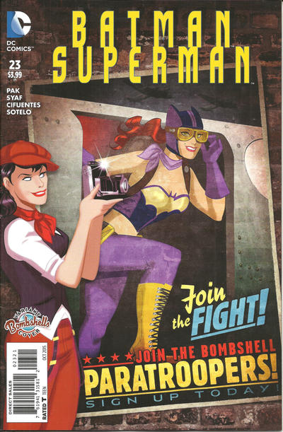Cover for Batman / Superman (DC, 2013 series) #23 [Bombshells Cover]