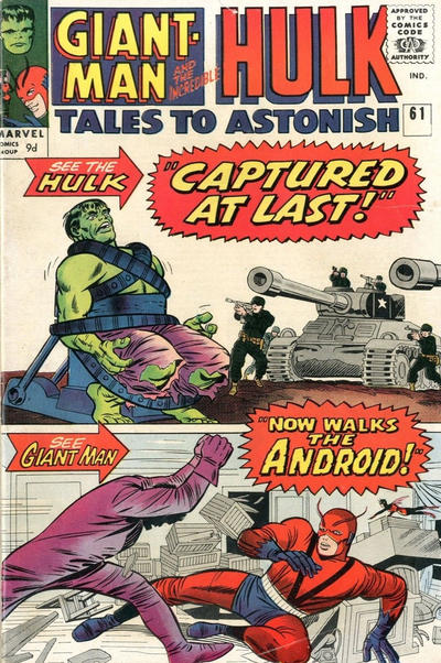 Cover for Tales to Astonish (Marvel, 1959 series) #61 [British]
