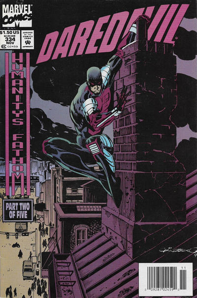 Cover for Daredevil (Marvel, 1964 series) #334 [Newsstand]