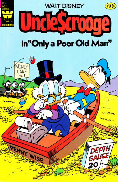 Cover for Walt Disney Uncle Scrooge (Western, 1963 series) #195 [Yellow Whitman Logo]