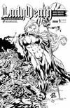 Cover Thumbnail for Lady Death: Apocalypse (2015 series) #1 [Pure Art Black and White Cover - Renato Camillo]