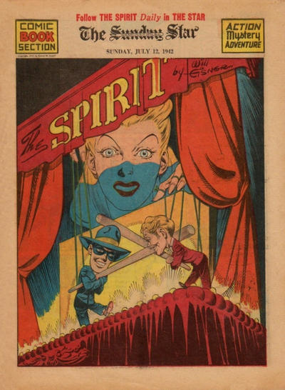 Cover for The Spirit (Register and Tribune Syndicate, 1940 series) #7/12/1942 [Washington D.C. Sunday Star edition]