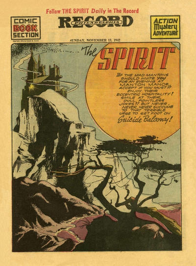 Cover for The Spirit (Register and Tribune Syndicate, 1940 series) #11/15/1942 [Philadelphia Record edition]