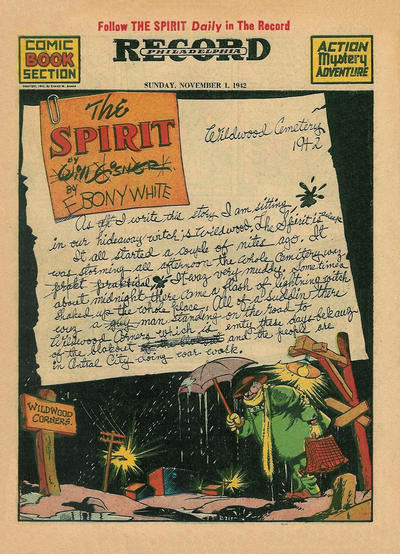 Cover for The Spirit (Register and Tribune Syndicate, 1940 series) #11/1/1942 [Philadelphia Record edition]
