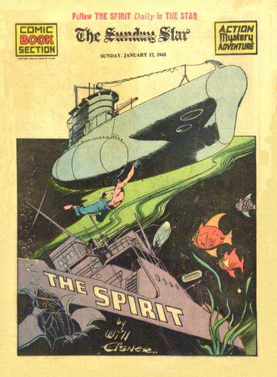 Cover for The Spirit (Register and Tribune Syndicate, 1940 series) #1/17/1943 [Washington D.C. Sunday Star edition]