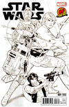 Cover Thumbnail for Star Wars (2015 series) #1 [Dynamic Forces Exclusive Greg Land Black and White Variant]