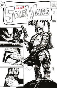 Cover Thumbnail for Star Wars (Marvel, 2015 series) #1 [Pop Comics Exclusive Alex Maleev Black and White Variant]