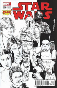 Cover Thumbnail for Star Wars (Marvel, 2015 series) #1 [Zapp Comics Exclusive Mike Mayhew Black and White Variant]