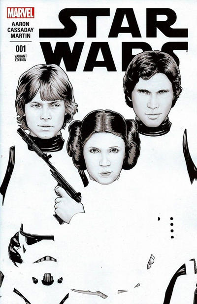 Cover for Star Wars (Marvel, 2015 series) #1 [ComicXposure Exclusive John Tyler Christopher Black and White Variant]