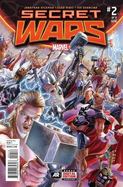 Cover for Secret Wars (Marvel, 2015 series) #2 [Second Printing Variant - Alex Ross]