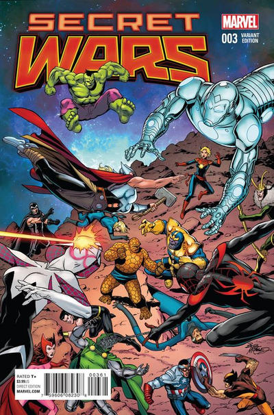 Cover for Secret Wars (Marvel, 2015 series) #3 [Incentive Bob McLeod Variant]