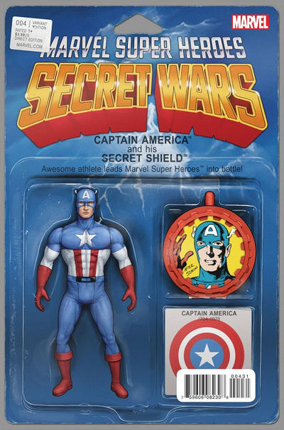 Cover for Secret Wars (Marvel, 2015 series) #4 [John Tyler Christopher Action Figure (Captain America)]