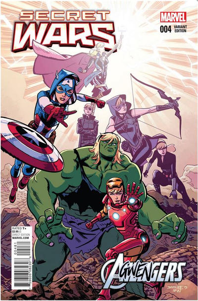 Cover for Secret Wars (Marvel, 2015 series) #4 [Chris Samnee Agwengers Variant]