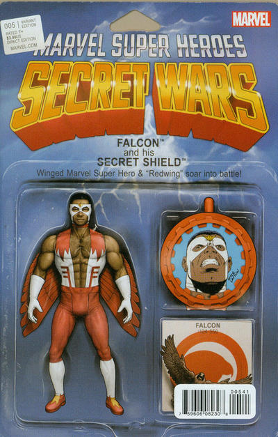 Cover for Secret Wars (Marvel, 2015 series) #5 [John Tyler Christopher Action Figure (Falcon)]