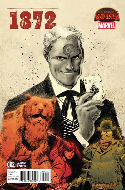 Cover for 1872 (Marvel, 2015 series) #2 [Incentive Evan Shaner Variant]