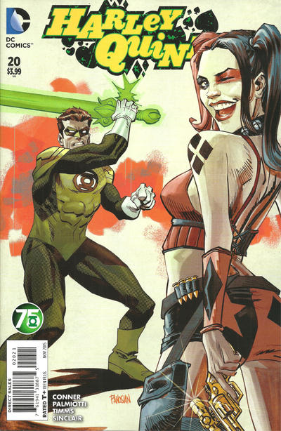 Cover for Harley Quinn (DC, 2014 series) #20 [Green Lantern 75th Anniversary Cover]