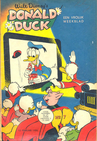 Cover for Donald Duck (Geïllustreerde Pers, 1952 series) #7/1955