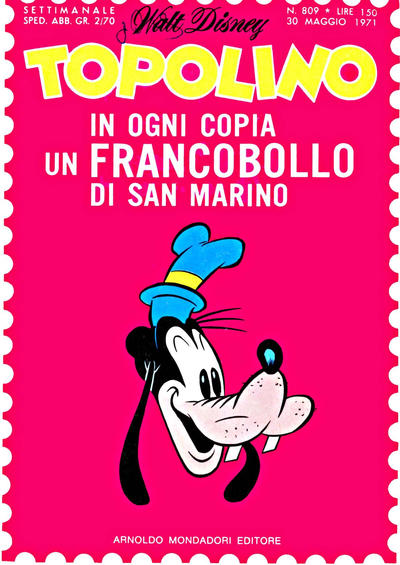 Cover for Topolino (Mondadori, 1949 series) #809