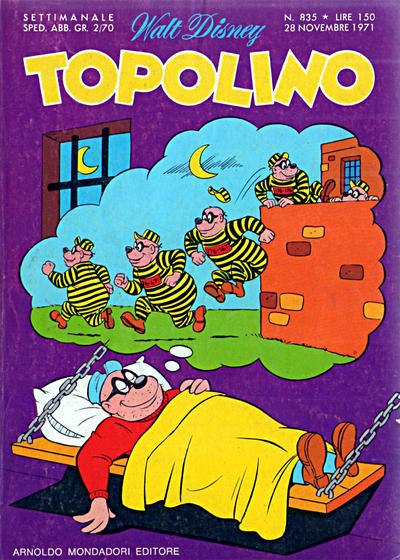Cover for Topolino (Mondadori, 1949 series) #835