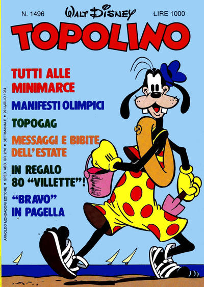 Cover for Topolino (Mondadori, 1949 series) #1496