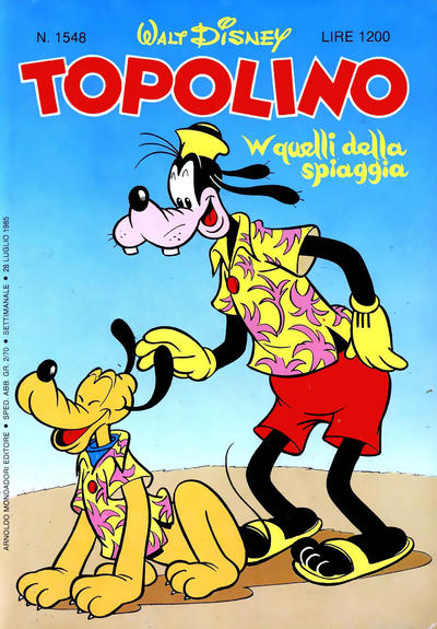 Cover for Topolino (Mondadori, 1949 series) #1548