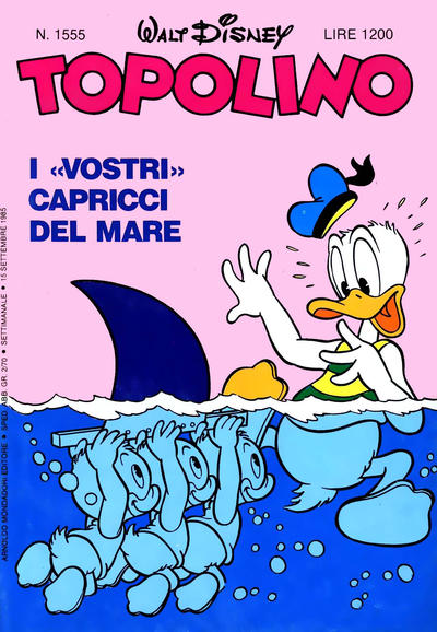 Cover for Topolino (Mondadori, 1949 series) #1555