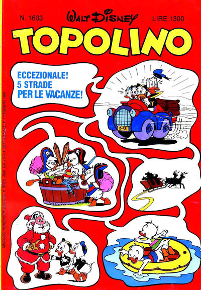 Cover for Topolino (Mondadori, 1949 series) #1603
