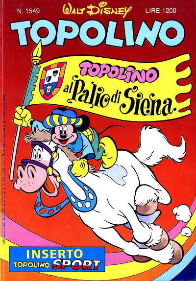Cover for Topolino (Mondadori, 1949 series) #1549
