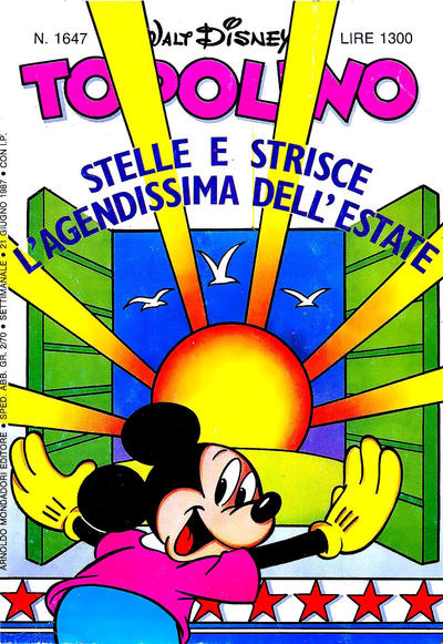 Cover for Topolino (Mondadori, 1949 series) #1647