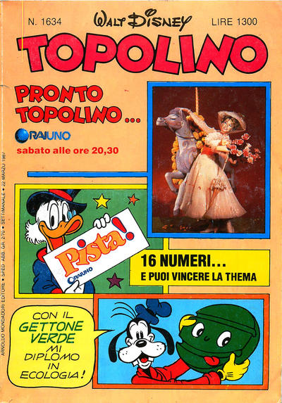 Cover for Topolino (Mondadori, 1949 series) #1634
