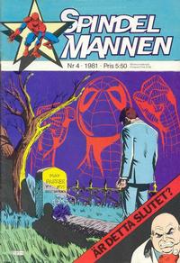 Cover Thumbnail for Spindelmannen (Atlantic Förlags AB, 1978 series) #4/1981