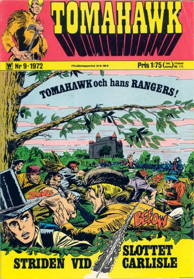 Cover for Tomahawk (Williams Förlags AB, 1969 series) #9/1972