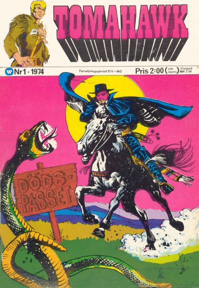 Cover for Tomahawk (Williams Förlags AB, 1969 series) #1/1974