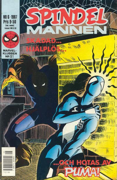 Cover for Spindelmannen (Semic, 1984 series) #6/1987