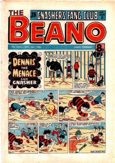 Cover for The Beano (D.C. Thomson, 1950 series) #2003