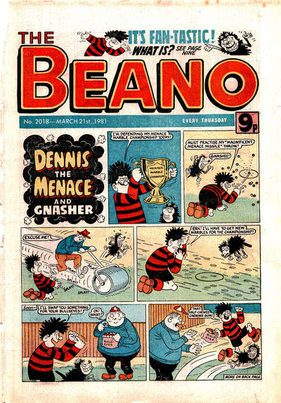 Cover for The Beano (D.C. Thomson, 1950 series) #2018