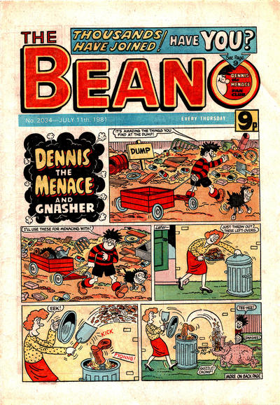 Cover for The Beano (D.C. Thomson, 1950 series) #2034