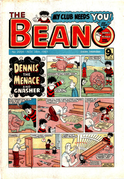 Cover for The Beano (D.C. Thomson, 1950 series) #2054