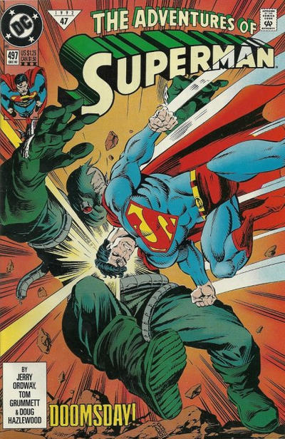 Cover for Adventures of Superman (DC, 1987 series) #497 [3rd Printing]
