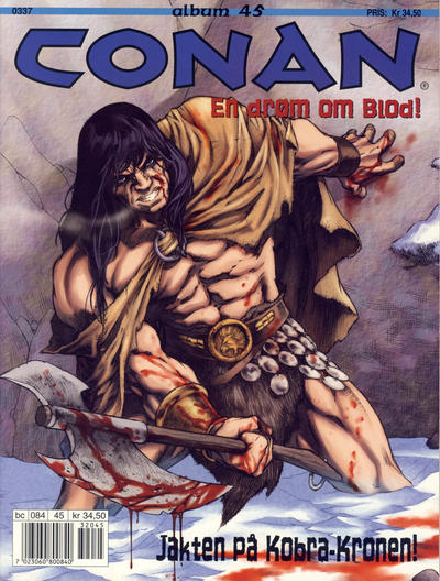 Cover for Conan album (Bladkompaniet / Schibsted, 1992 series) #45 - En drøm om blod!