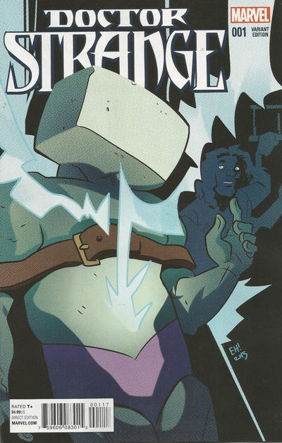 Cover for Doctor Strange (Marvel, 2015 series) #1 [Erica Henderson Kirby Monster Variant]