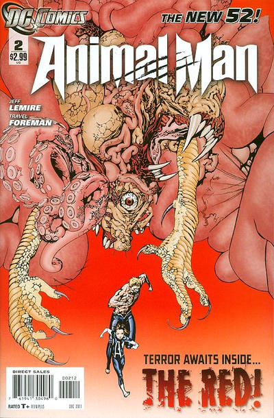 Cover for Animal Man (DC, 2011 series) #2 [Second Printing]